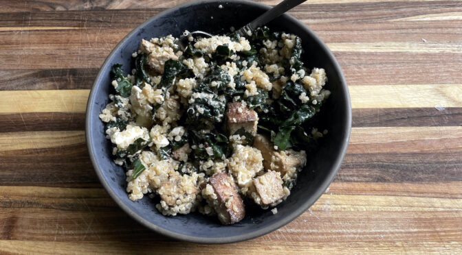 Kale, Quinoa and Spicy Tofu Salad