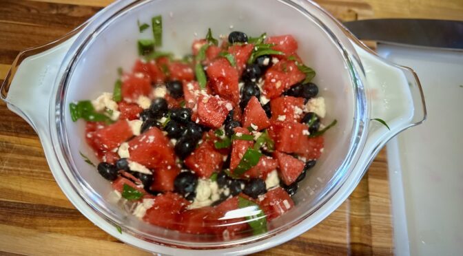 Watermelon Blueberry Salad